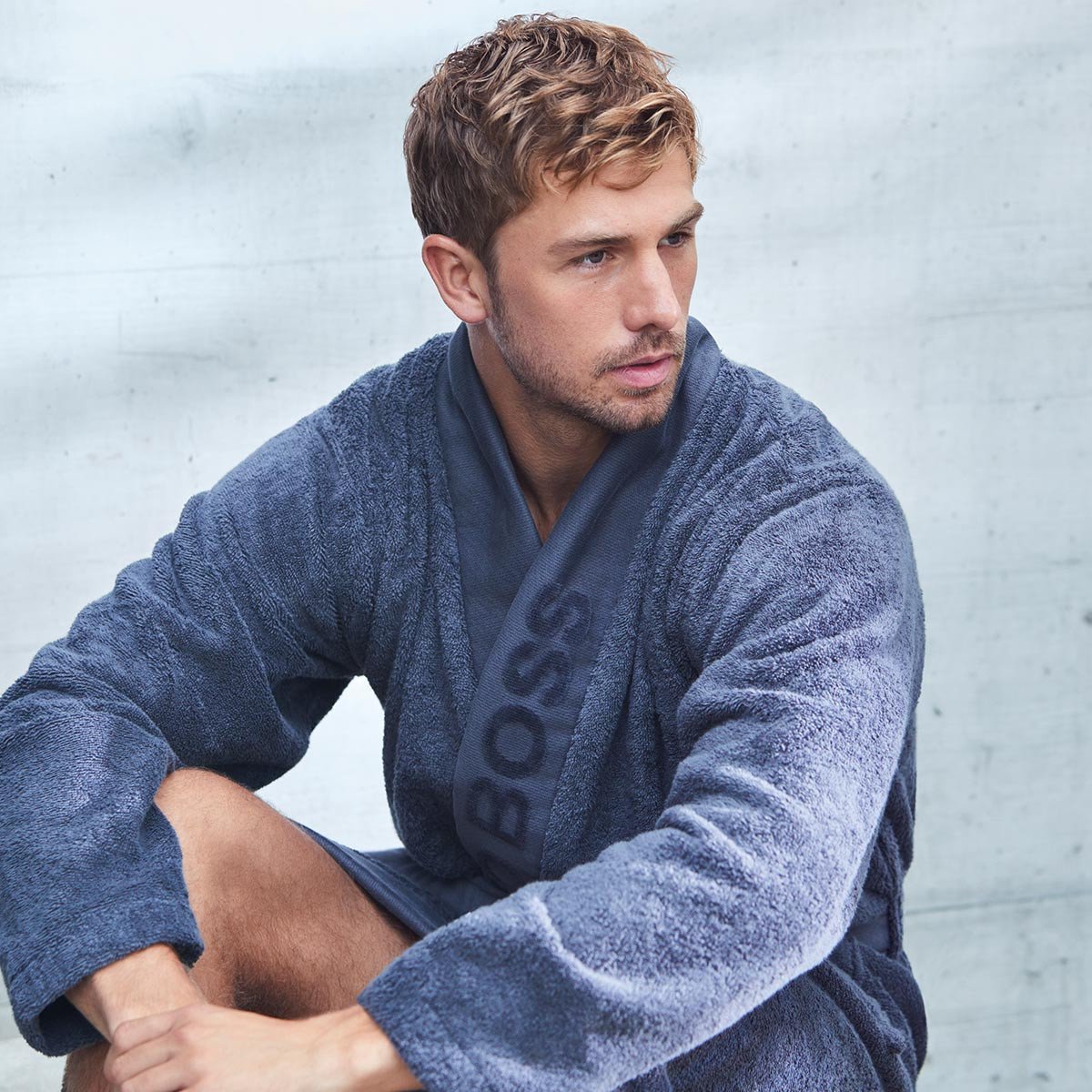 Hugo Boss Plain Kimono – Pacific White1